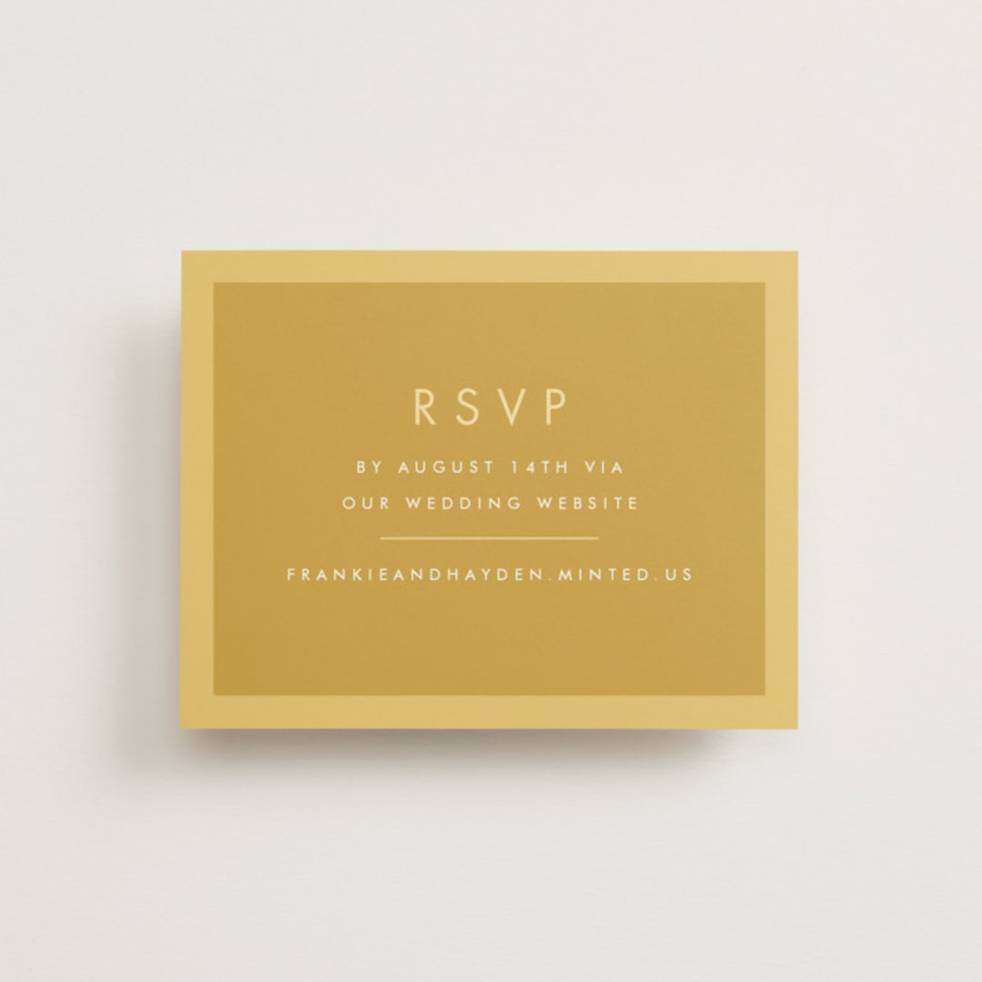 "Colorfield" - RSVP Online Enclosure Cards in Buttercup by Snow and Ivy - Front