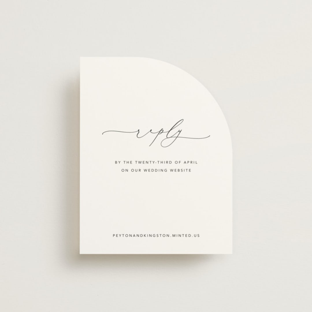 "Join Together" - RSVP Online Enclosure Cards in Inked by Design Lotus - Front