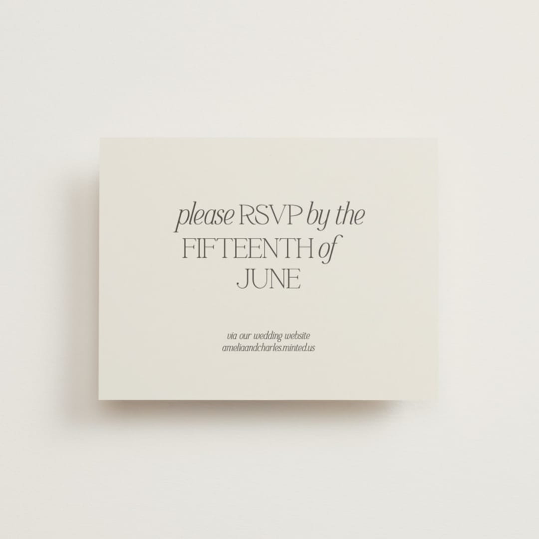 "Modernique" - RSVP Online Enclosure Cards in Stone by Ashlee Townsend - Front