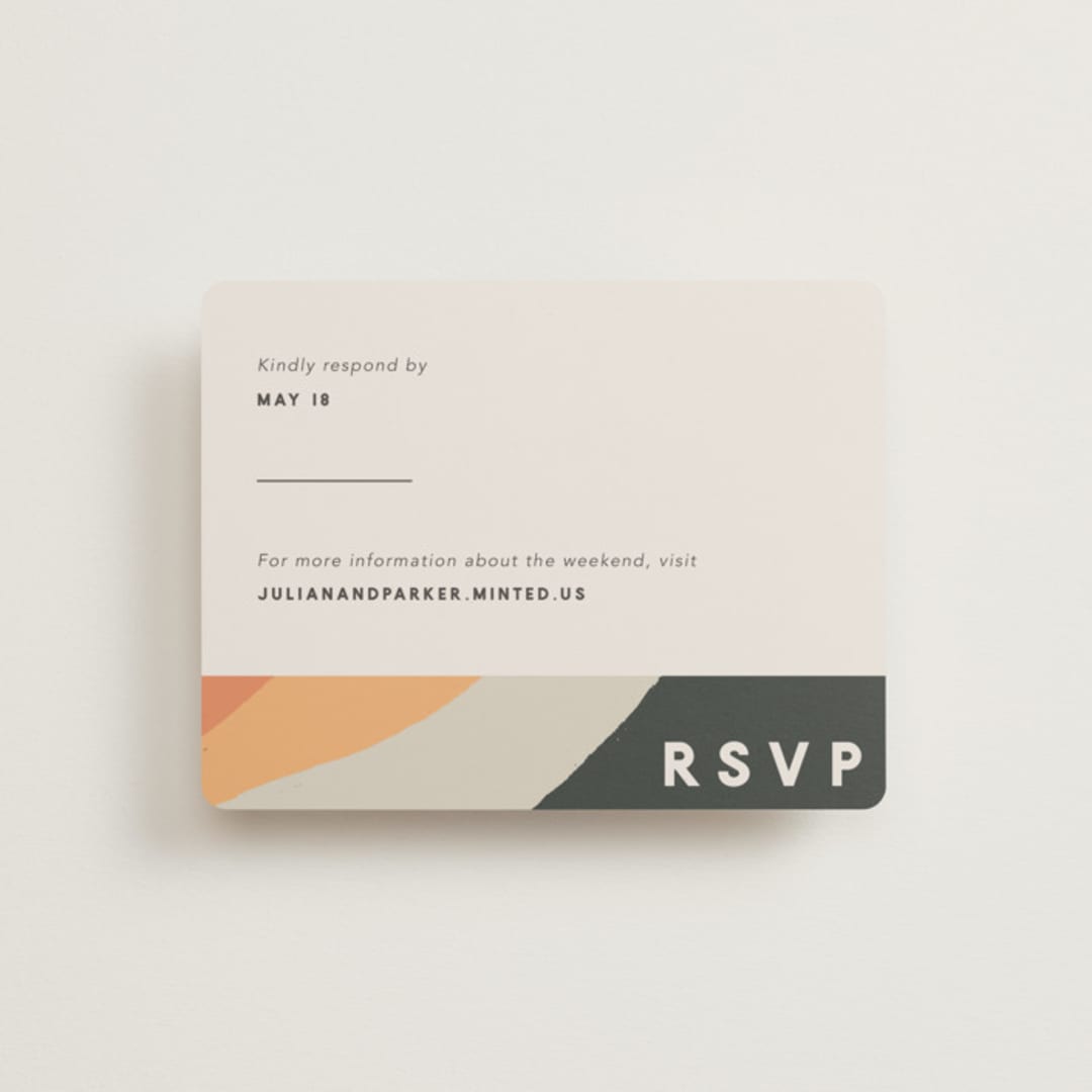 "Canyon Wall" - RSVP Online Enclosure Cards in Sunset by Robin Ott - Front