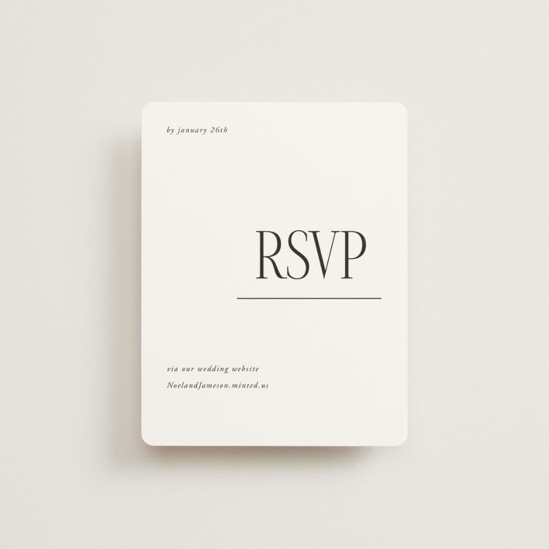 "Modern Space" - RSVP Online Enclosure Cards in Cloud by Ashlee Townsend - Front