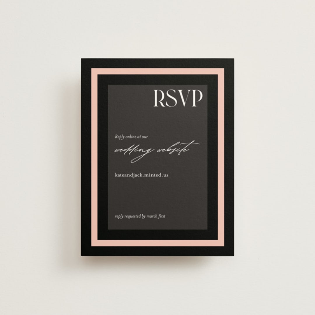 "Elance" - RSVP Online Enclosure Cards in Onyx by Eric Clegg - Front
