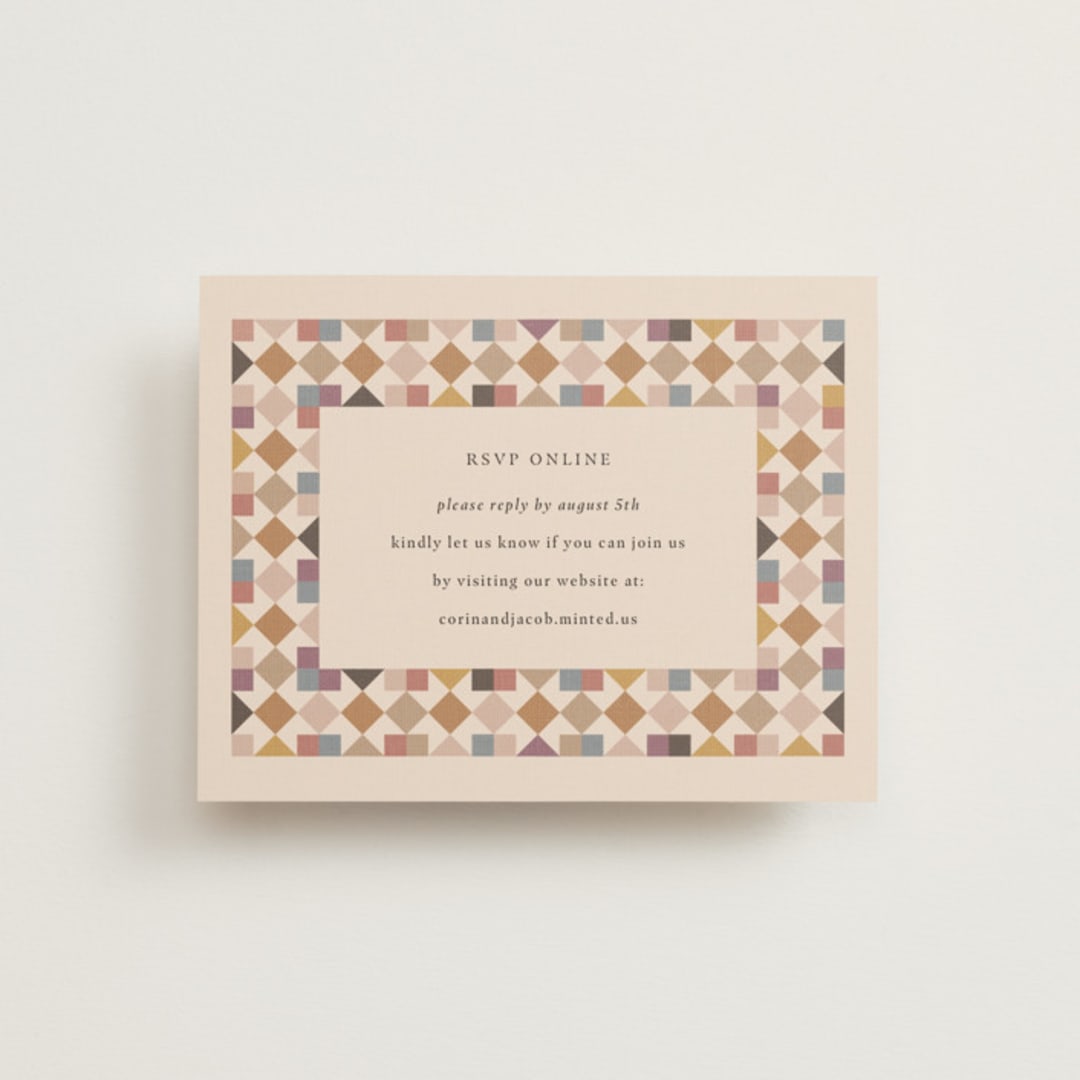 "prairie patchwork quilt" - RSVP Online Enclosure Cards in Autumn by Jessica Yeo - Front
