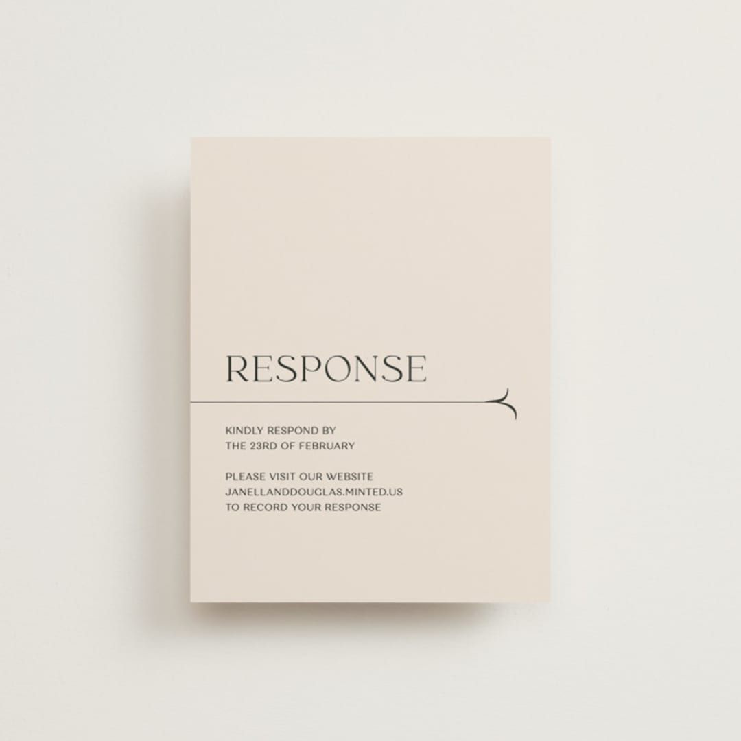 "Convergence" - RSVP Online Enclosure Cards in Cream by Annie Lowe - Front