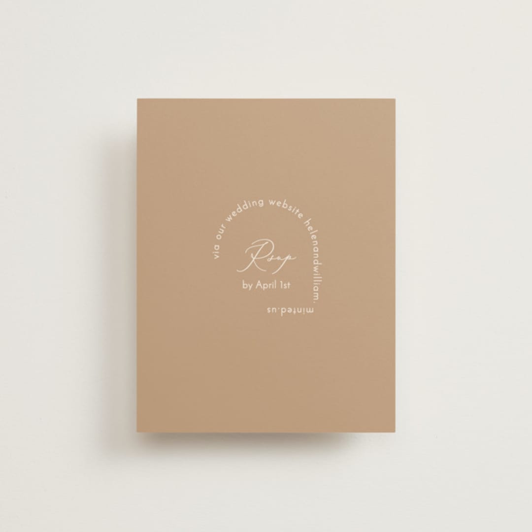 "Belle Rose" - RSVP Online Enclosure Cards in Buttercream by Claudia Orengo - Front