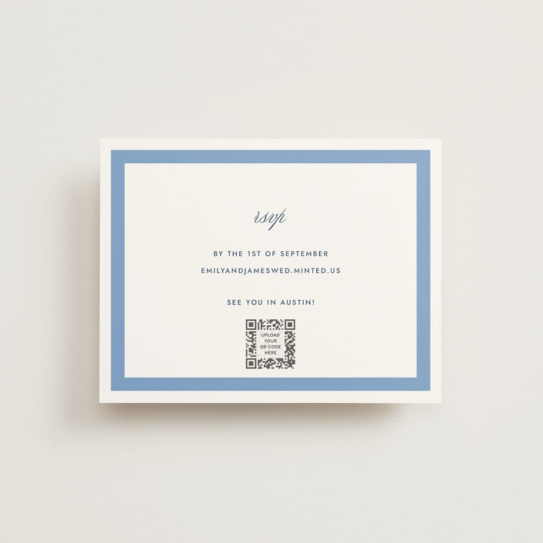 "Montauk" - RSVP Online Enclosure Cards in Blue Bell by Megan Davis - Front