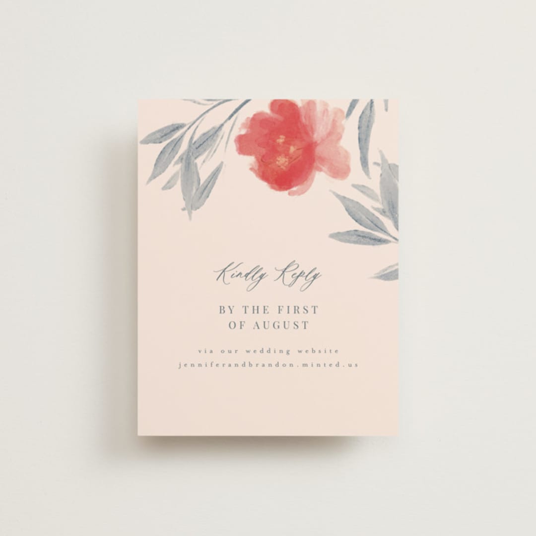 "Orient Garden" - RSVP Online Enclosure Cards in Saffron by Vera Lim - Front