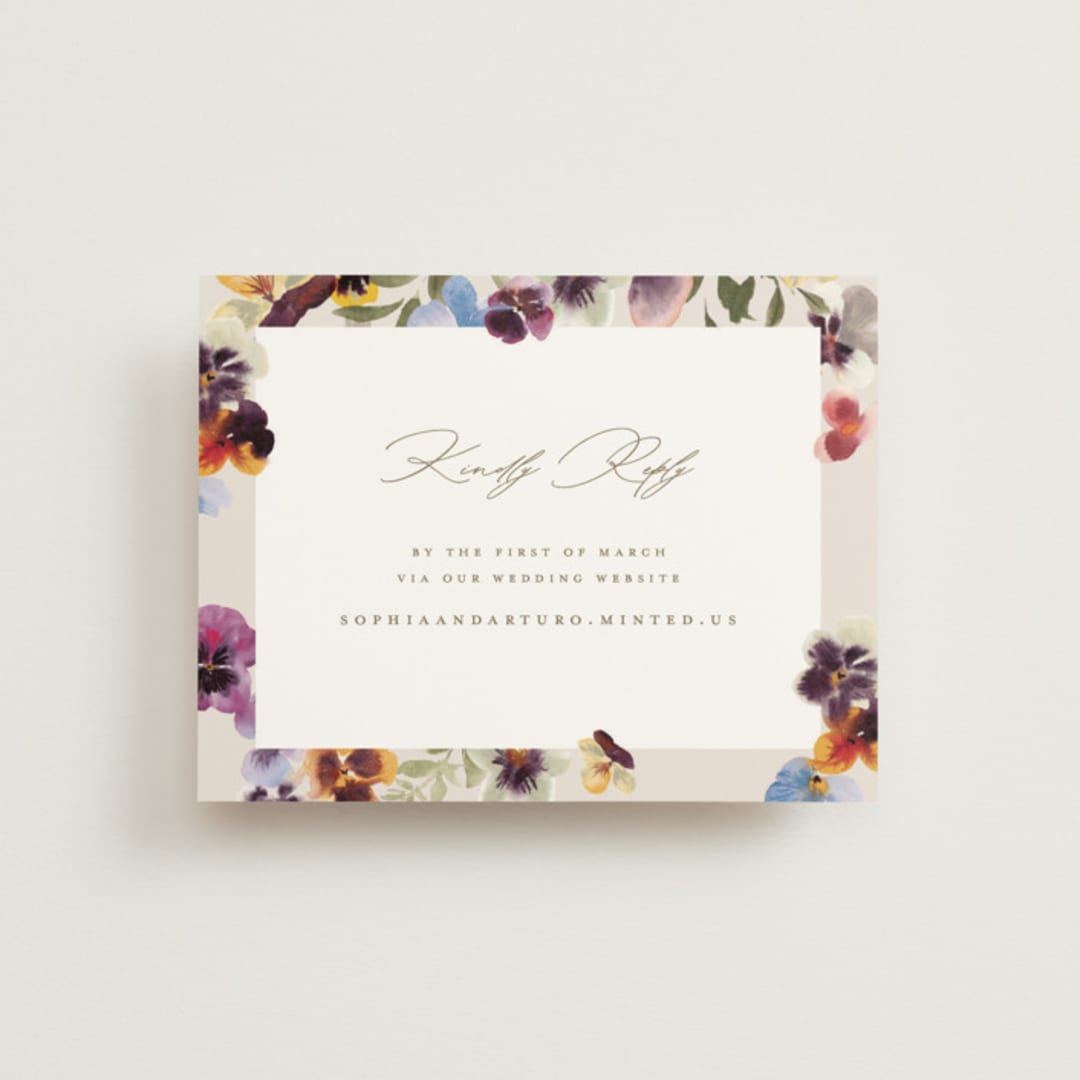 "Bright" - RSVP Online Enclosure Cards in Summer by Leah Bisch - Front
