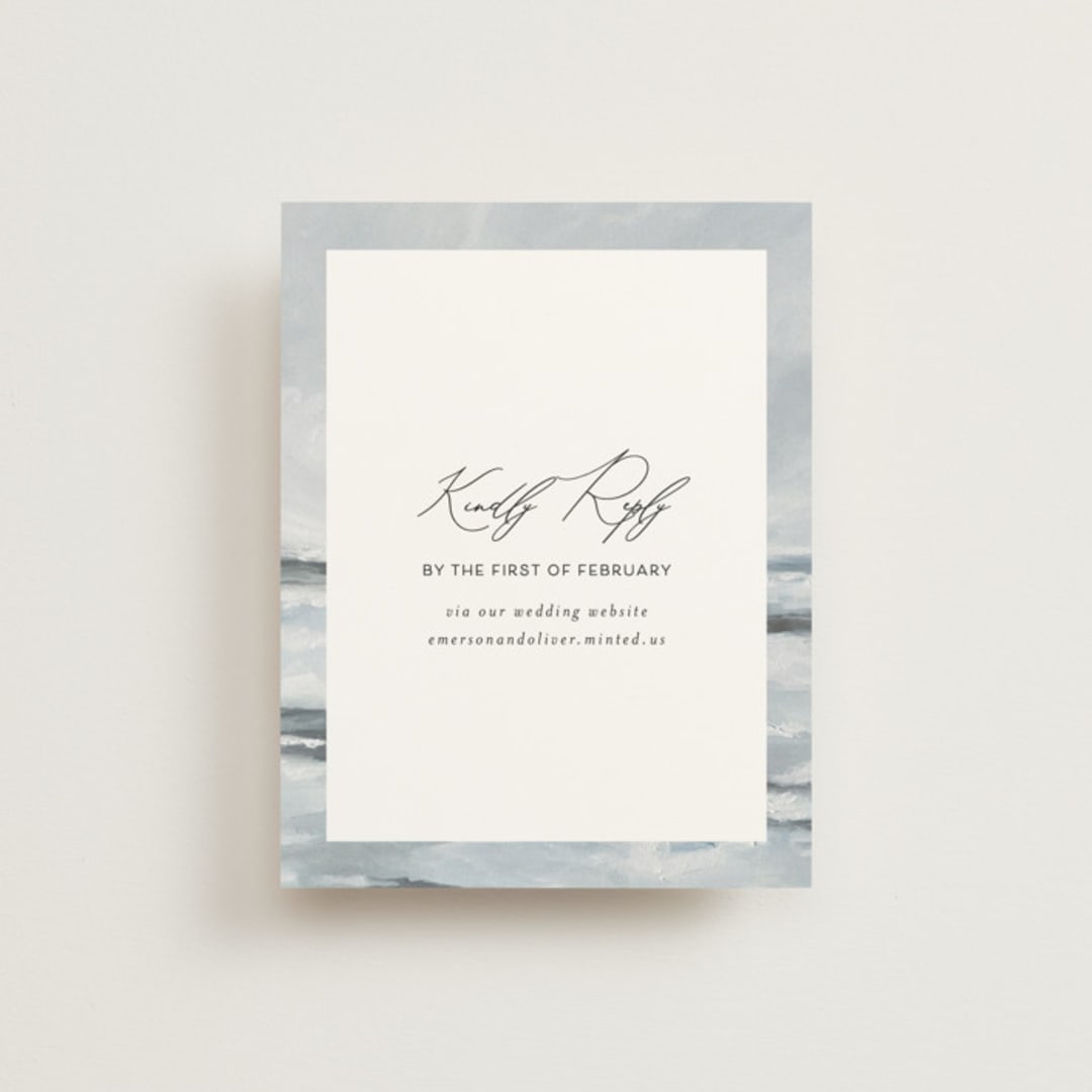 "Water's Edge" - RSVP Online Enclosure Cards in Cloud by Nicoletta Savod - Front
