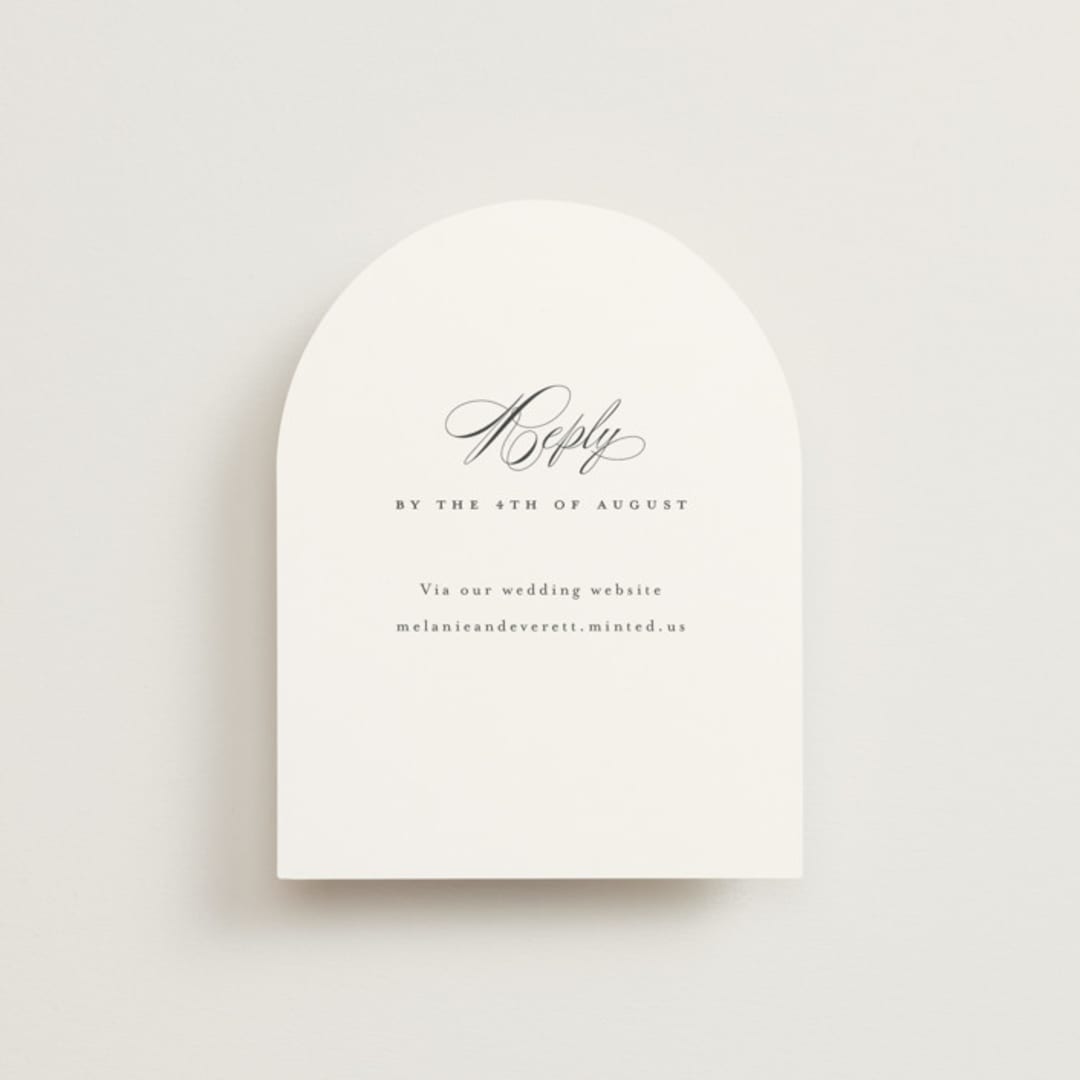 "Pearl" - RSVP Online Enclosure Cards in Chantilly by Jessica Williams - Front