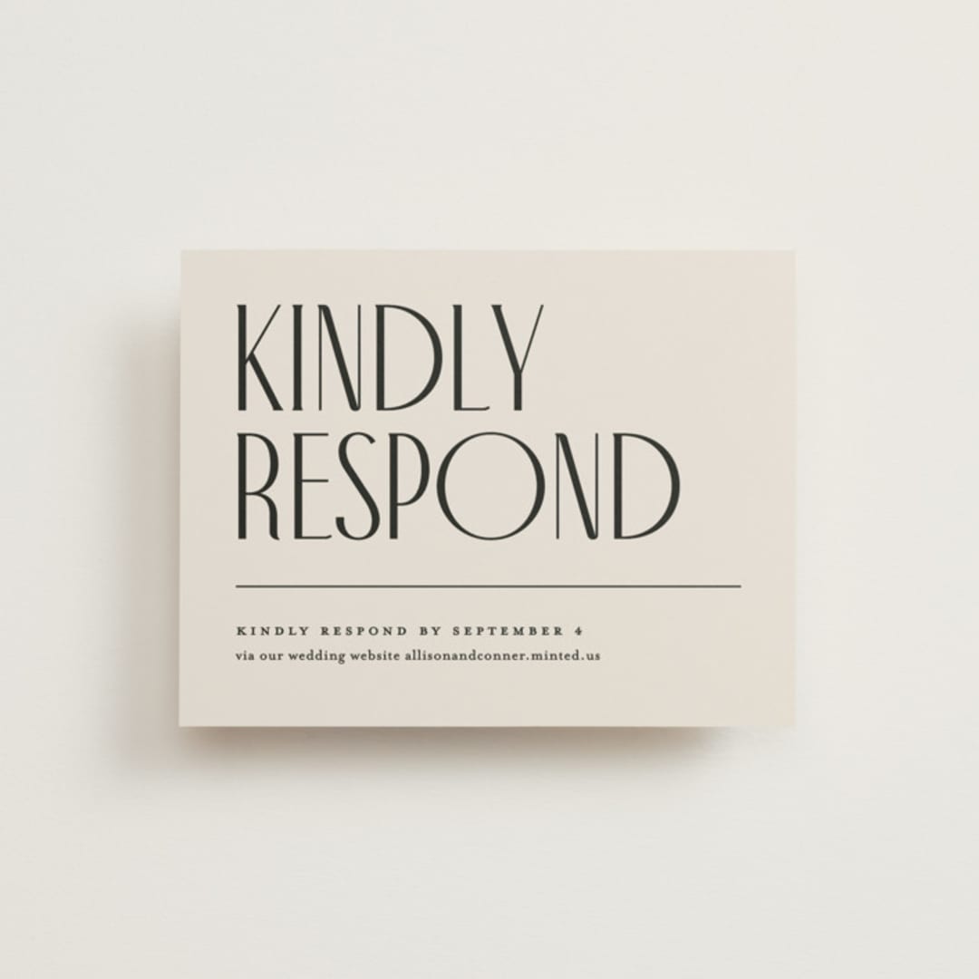 "All Type" - RSVP Online Enclosure Cards in Daydream by Pixel and Hank - Front