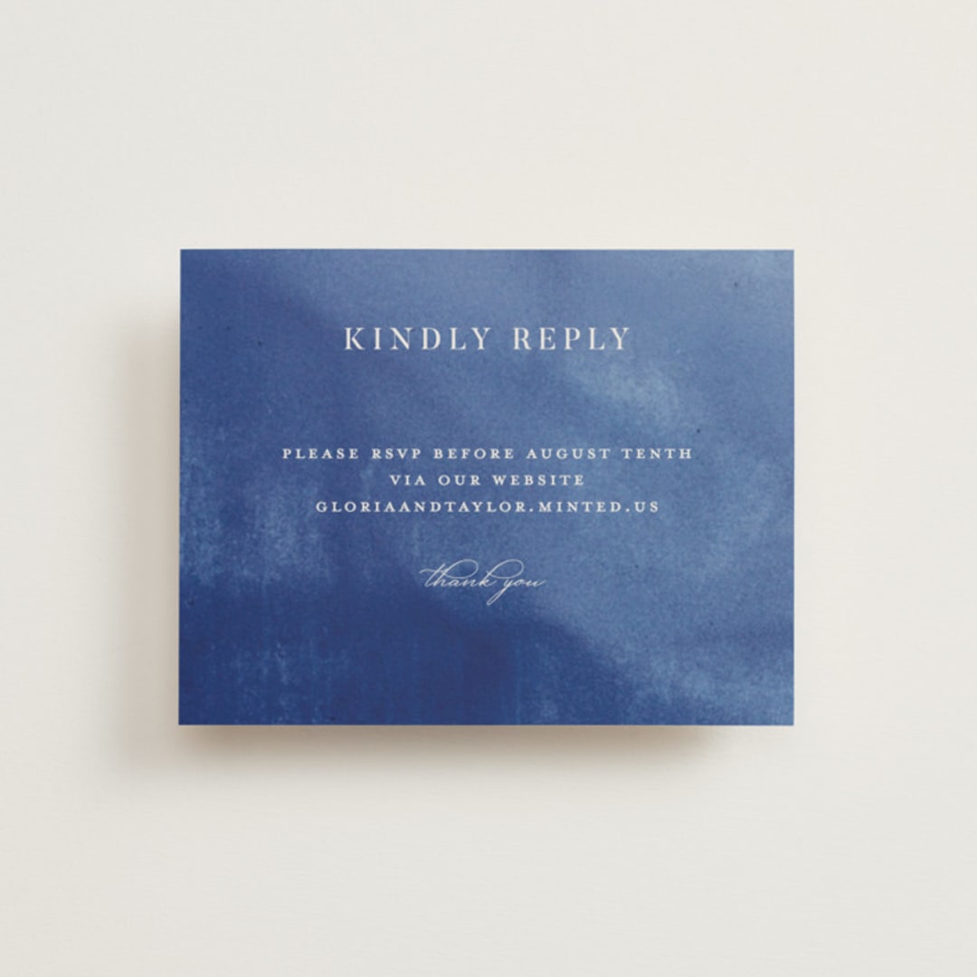 "Poppies" - RSVP Online Enclosure Cards in Klein by Pati Cascino - Front