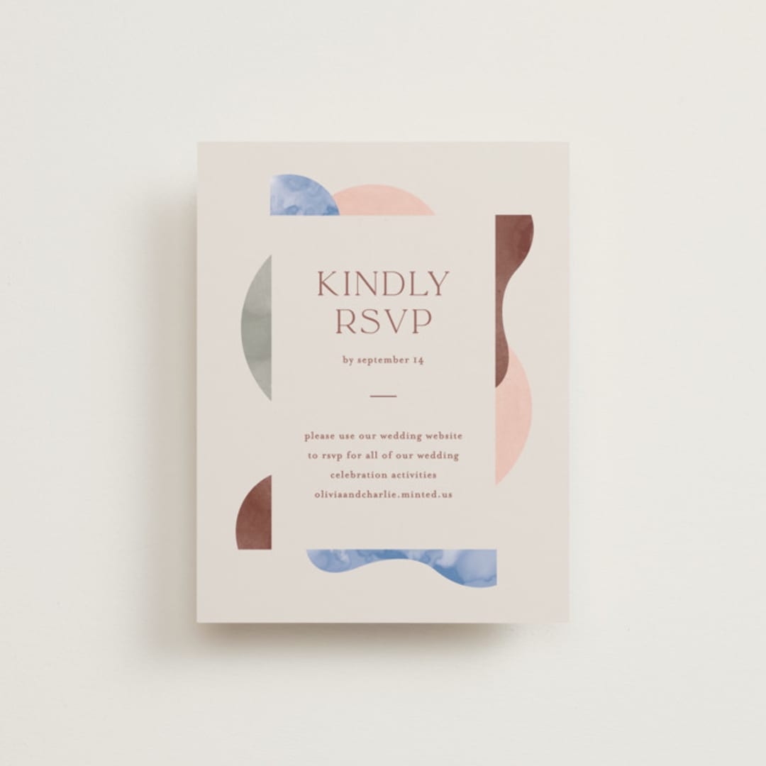 "Deconstruct" - RSVP Online Enclosure Cards in Coastal by Pixel and Hank - Front