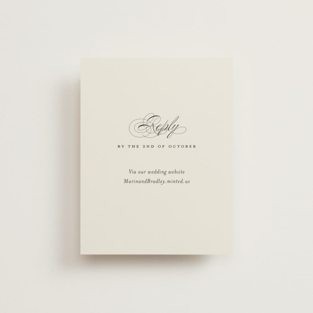 "Tandem" - RSVP Online Enclosure Cards in Buttercream by Jessica Williams - Front