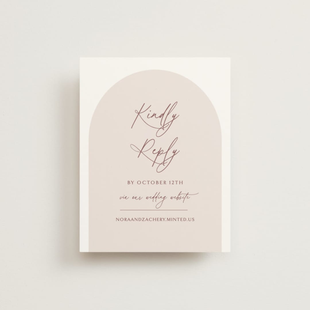 "Around" - RSVP Online Enclosure Cards in Cloud by Kaydi Bishop - Front