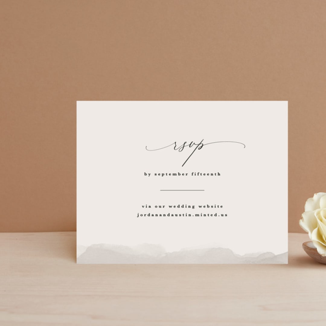 "ridge" - RSVP Online Enclosure Cards in Natural by Kate Ahn - Front