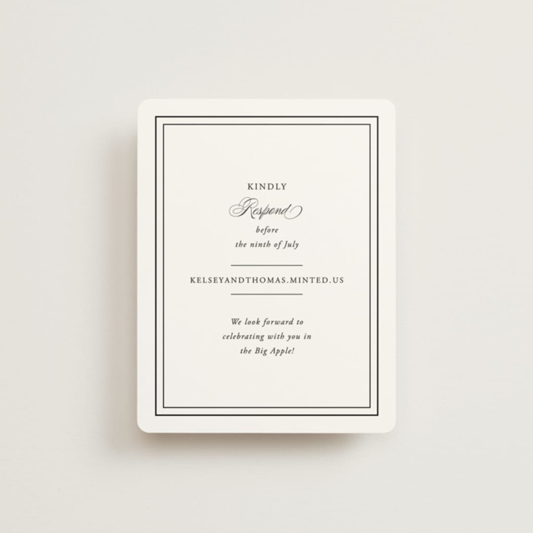 "Story Line" - RSVP Online Enclosure Cards in Snow by Kimberly FitzSimons - Front