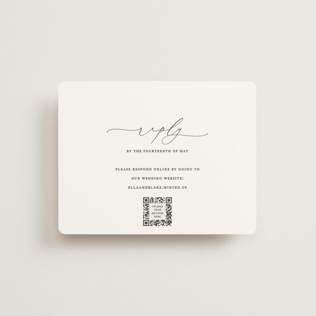 "Breathe" - RSVP Online Enclosure Cards in Linen by Jennifer Postorino - Front