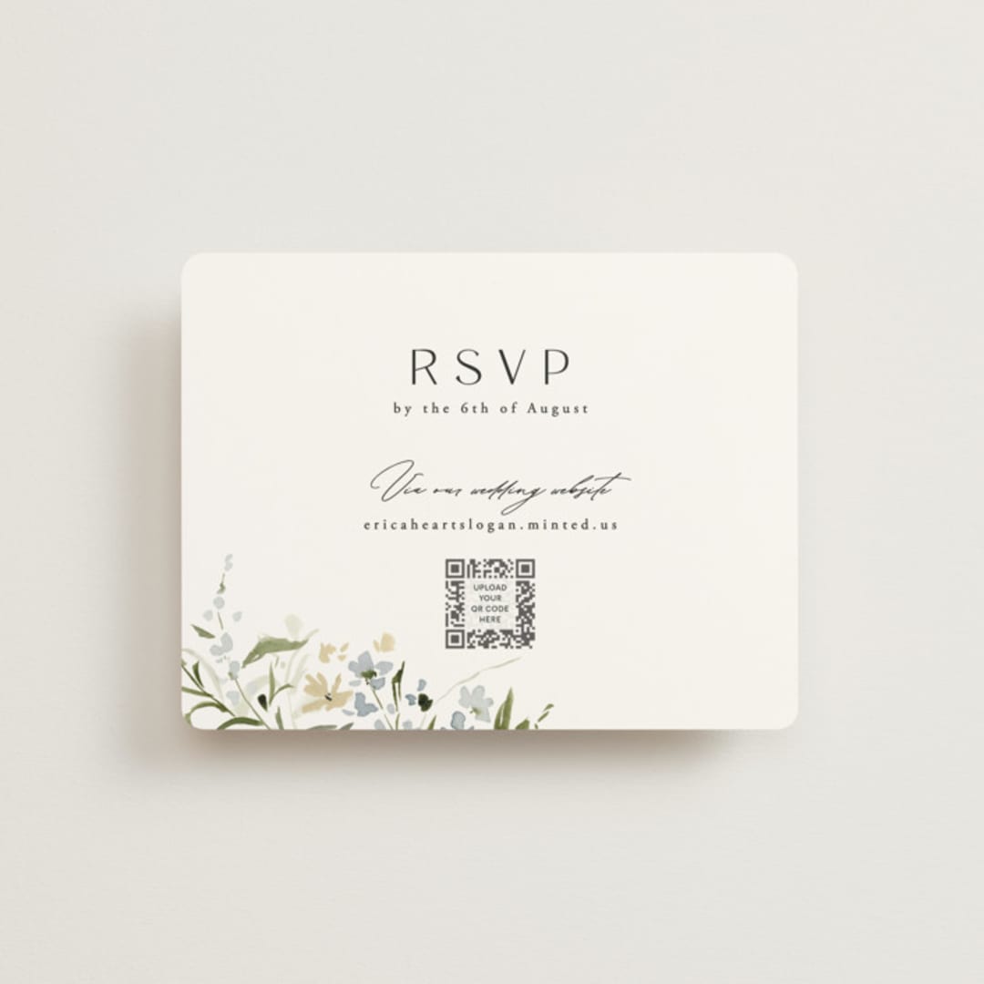 "Fleur" - RSVP Online Enclosure Cards in Lily by Everett Paper Goods - Front