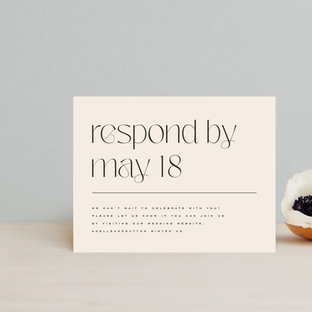 "Brooks" - RSVP Online Enclosure Cards in Vanilla by Kristie Kern - Front
