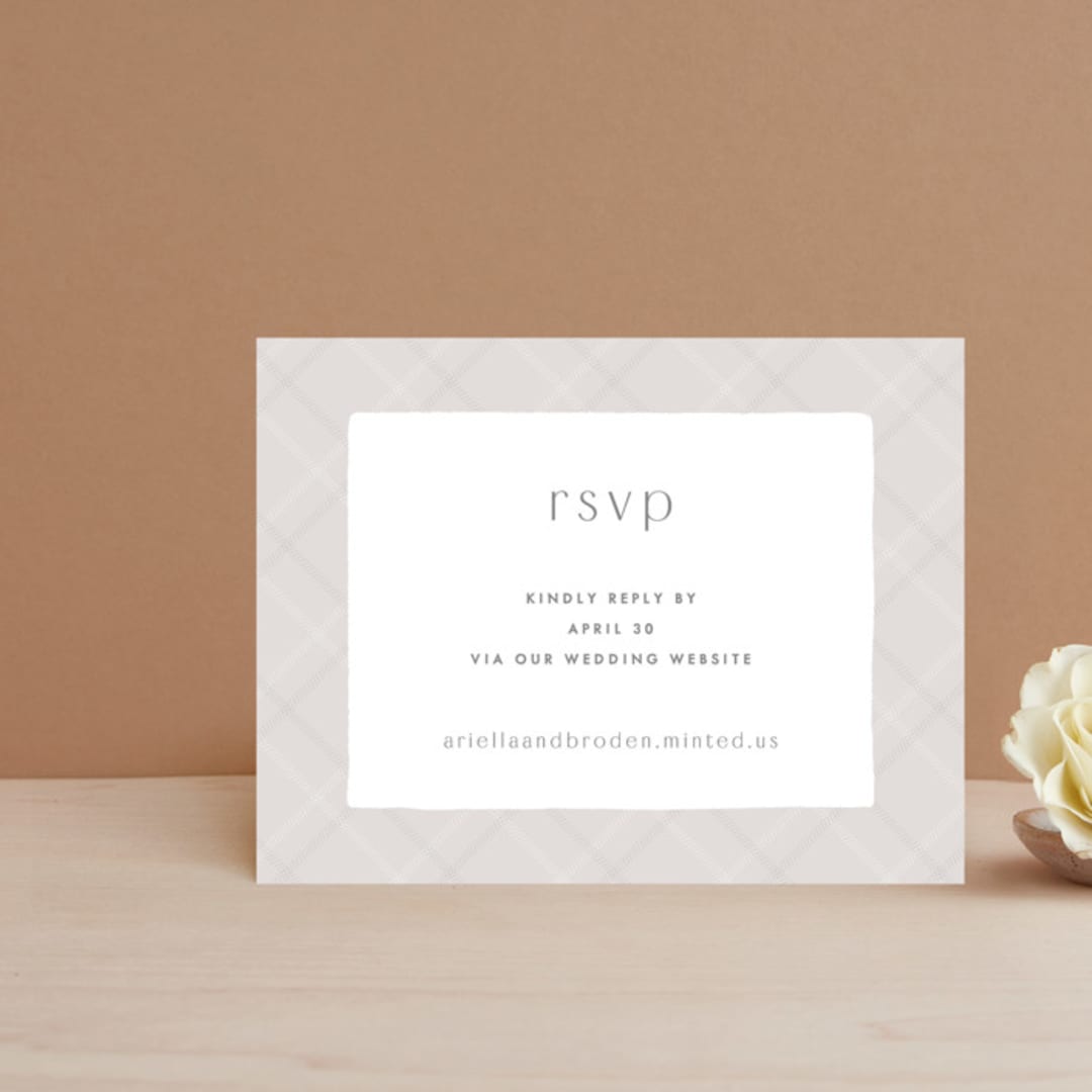 "Winter Birch" - RSVP Online Enclosure Cards in Natural by Melanie Severin - Front