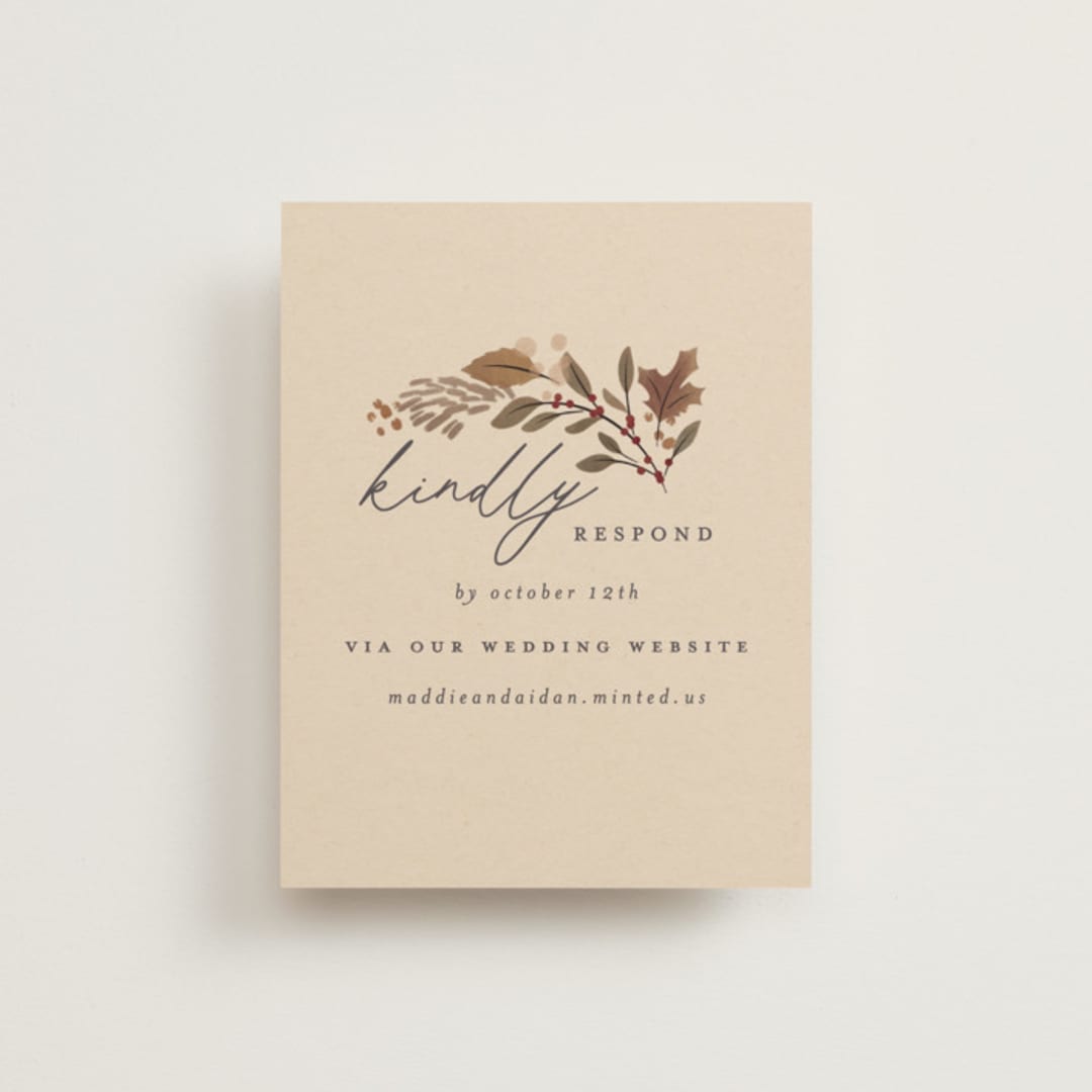 "Autumn Stroll" - RSVP Online Enclosure Cards in Moody by Erin German - Front