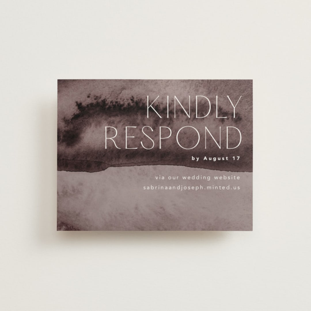 "Layers" - RSVP Online Enclosure Cards in Truffle by Yaling Hou Suzuki - Front