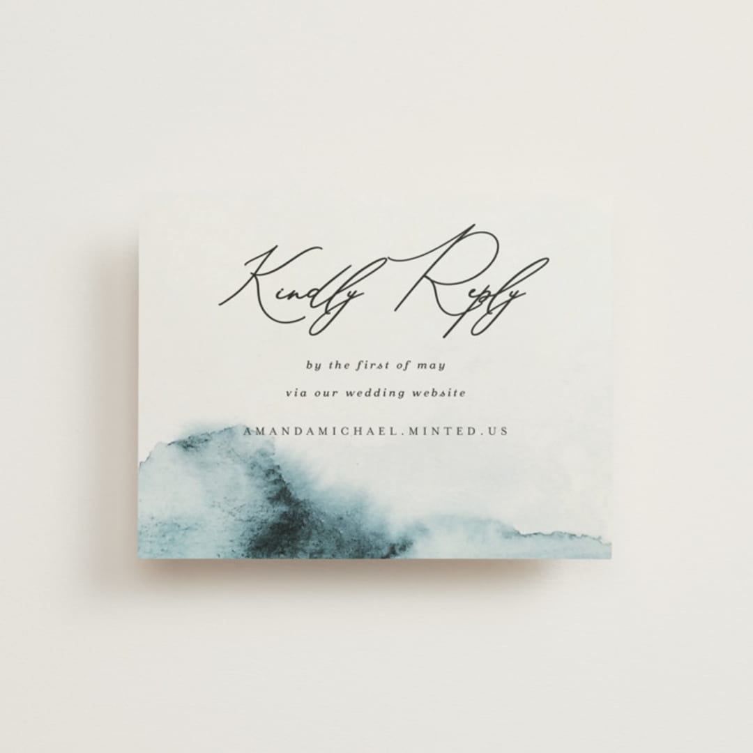 "Ocean Vibes" - RSVP Online Enclosure Cards in Sky by Marina Onoprienko - Front