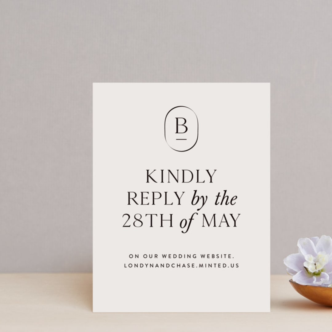 "Apropos" - RSVP Online Enclosure Cards in Au Lait by Design Lotus - Front