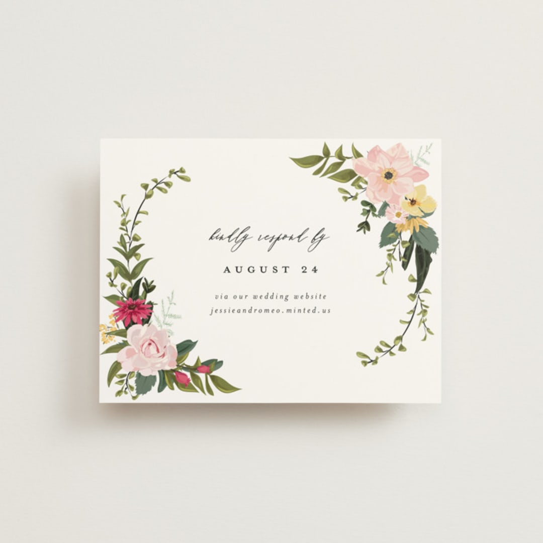 "Forest Flowers" - RSVP Online Enclosure Cards in Tropical by Susan Moyal - Front