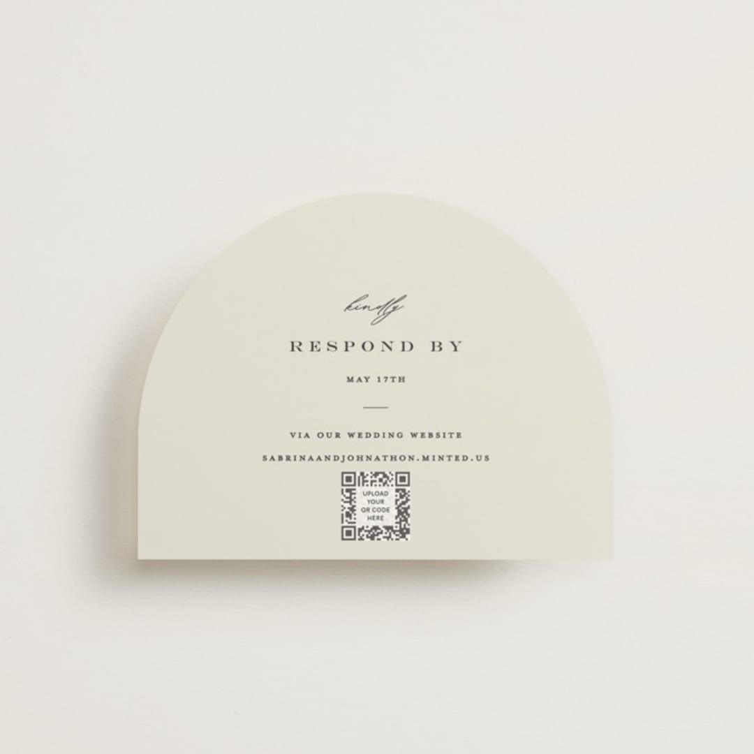"Softly Swept" - RSVP Online Enclosure Cards in Ivory by Carolyn Nicks - Front