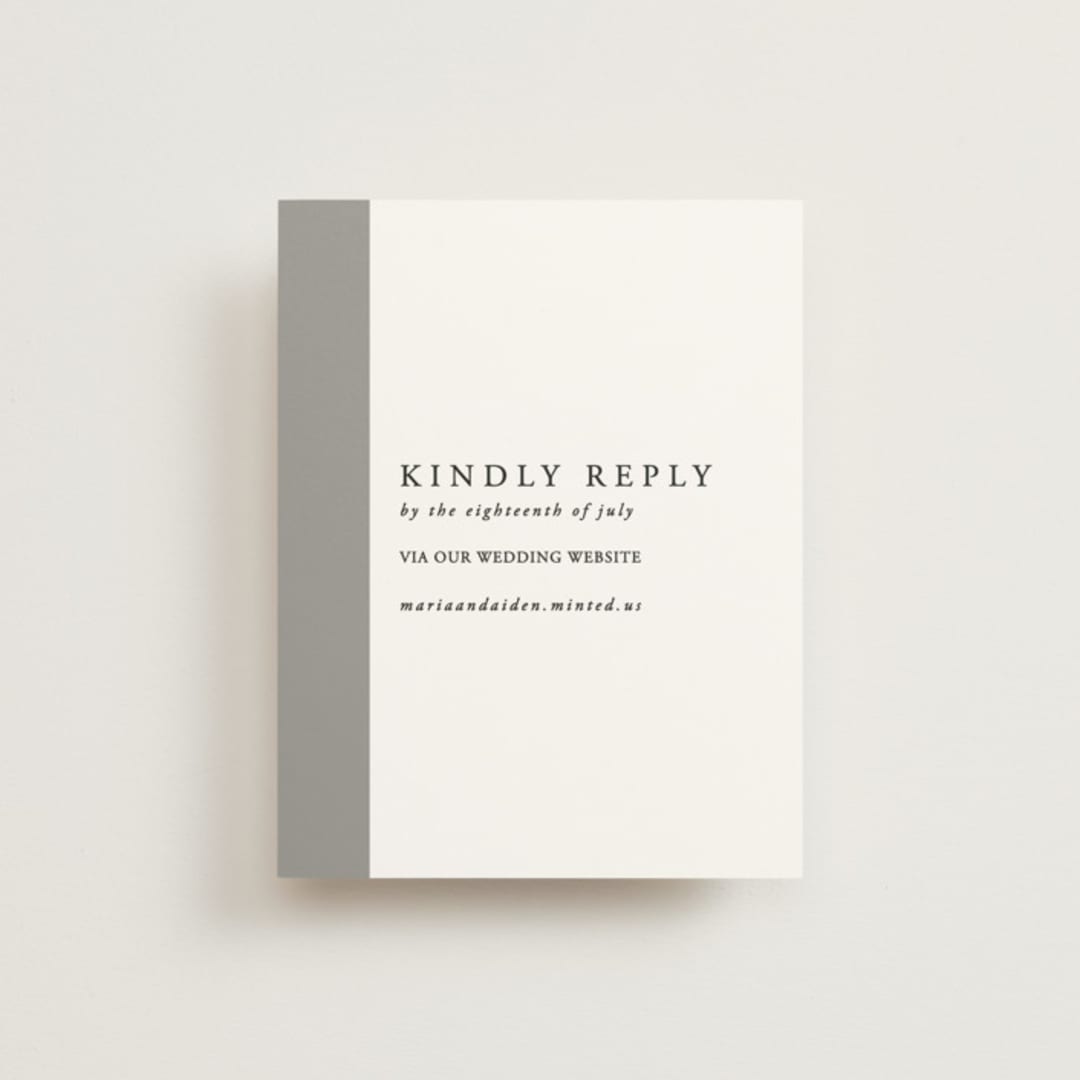 "Portrait" - RSVP Online Enclosure Cards in Platinum by Heather Schertzer - Front