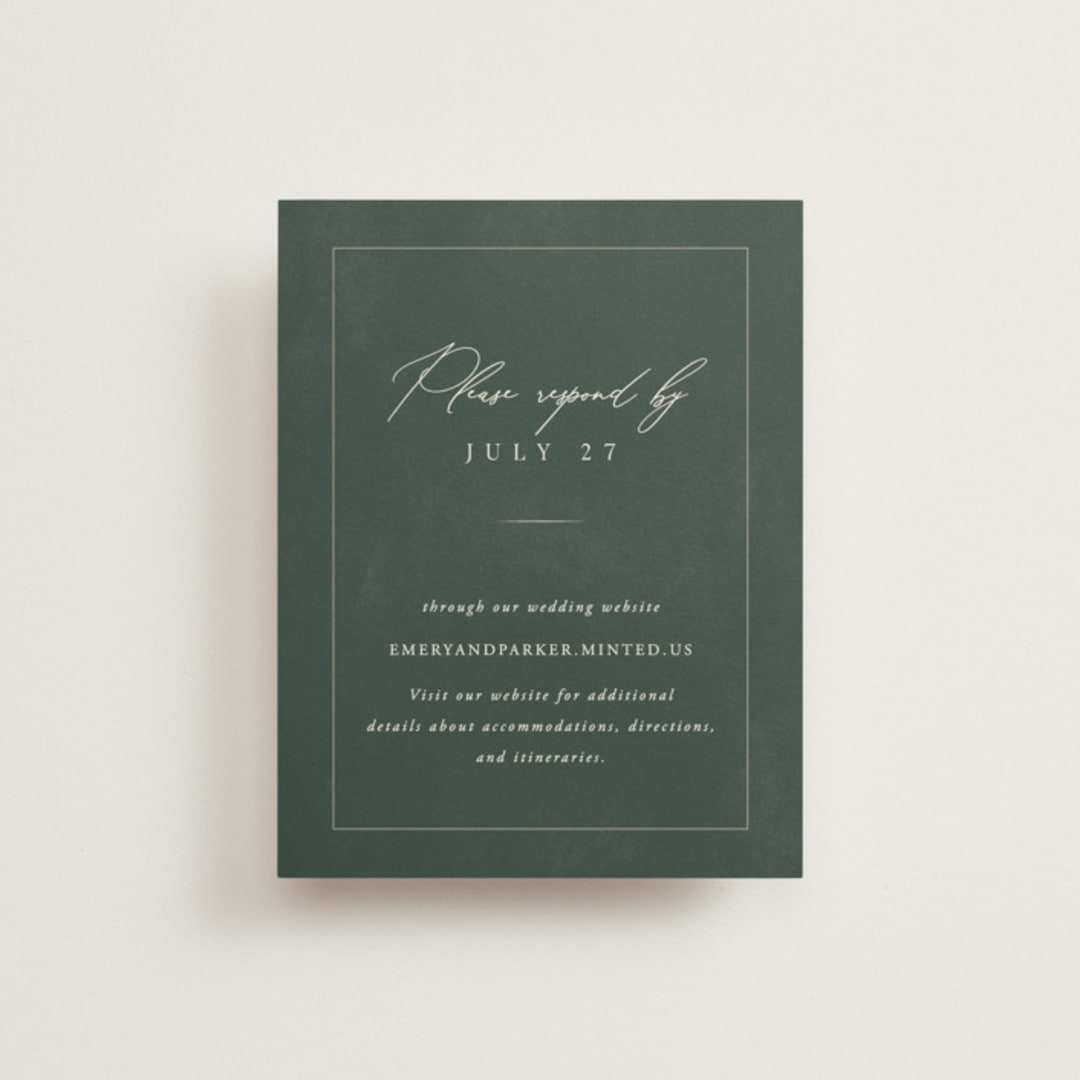 "Lakefront" - RSVP Online Enclosure Cards in Natural by Robert and Stella - Front