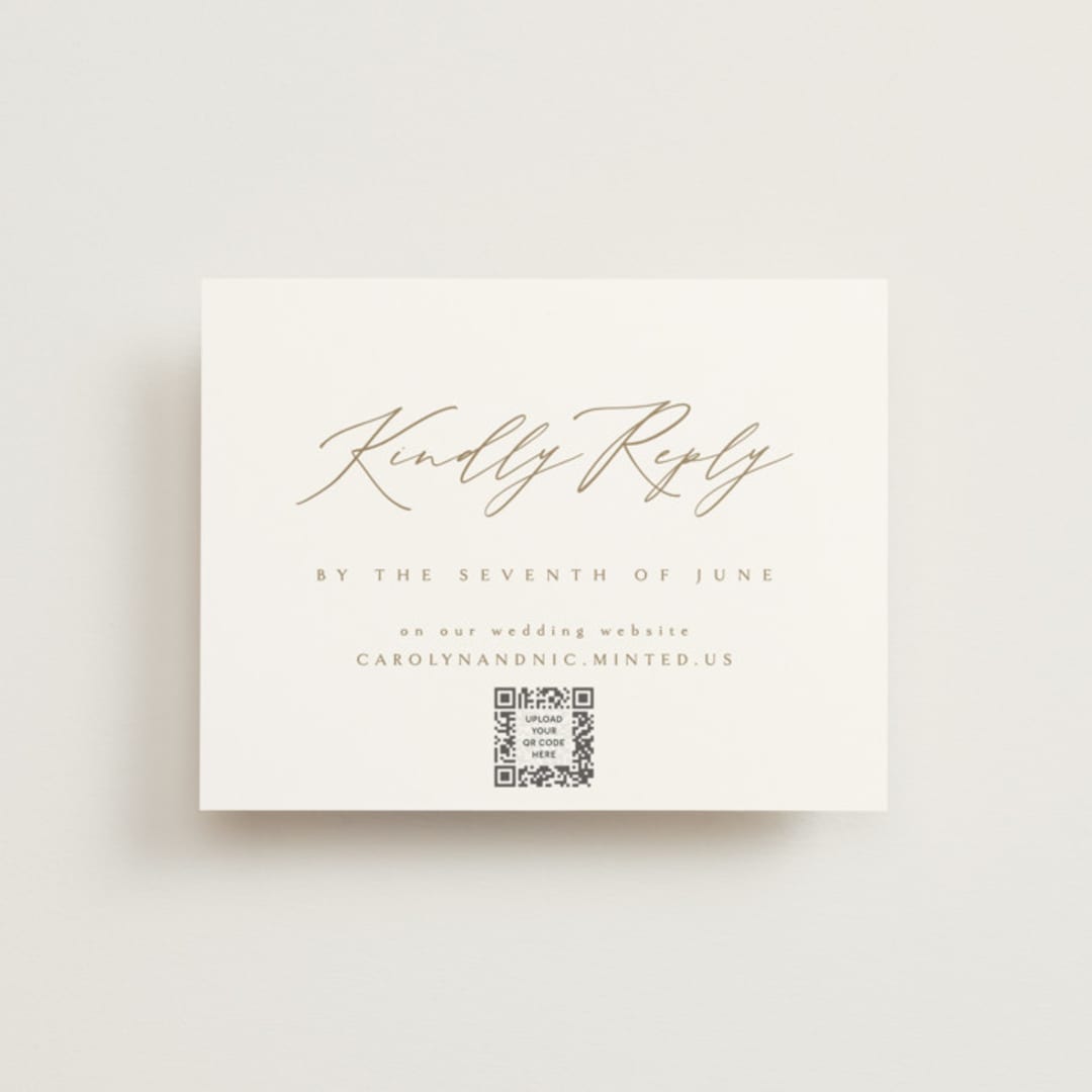 "Napa" - RSVP Online Enclosure Cards in Golden by Kelly Schmidt - Front