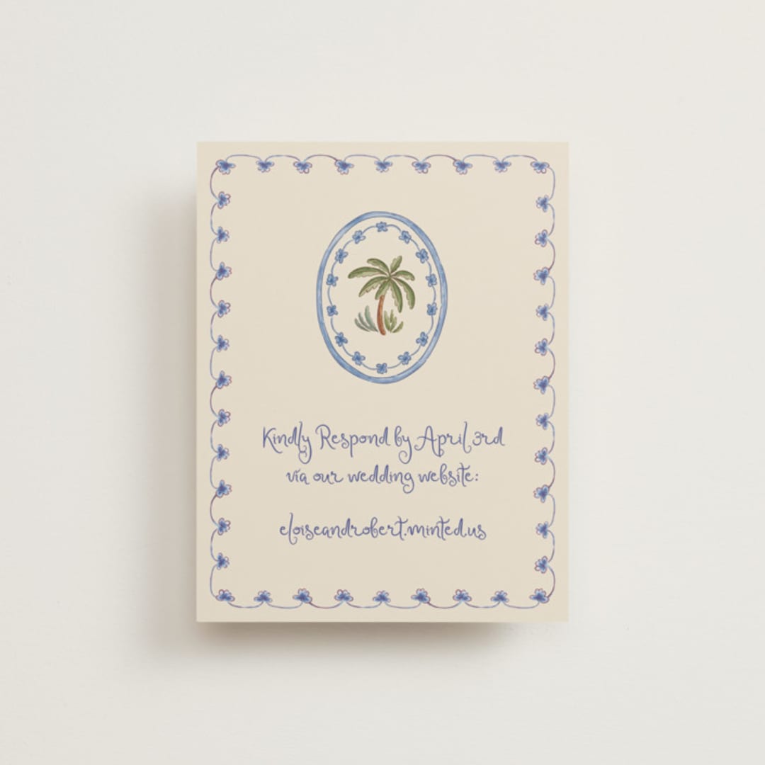 "Artisan Wedding" - RSVP Online Enclosure Cards in Sea by Chris Griffith - Front