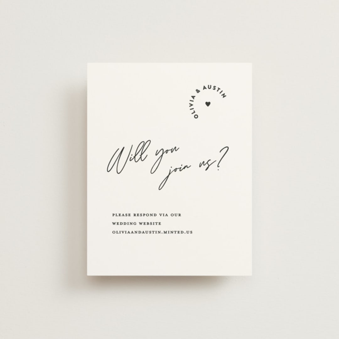 "Merge" - RSVP Online Enclosure Cards in Cloud by Pixel and Hank - Front