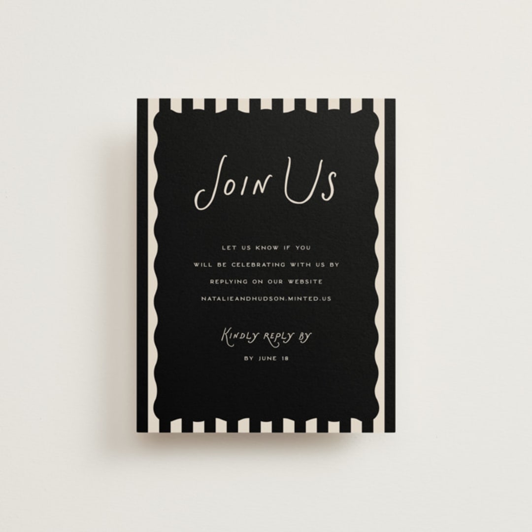 "Lovers" - RSVP Online Enclosure Cards in Shadow by Pixel and Hank - Front