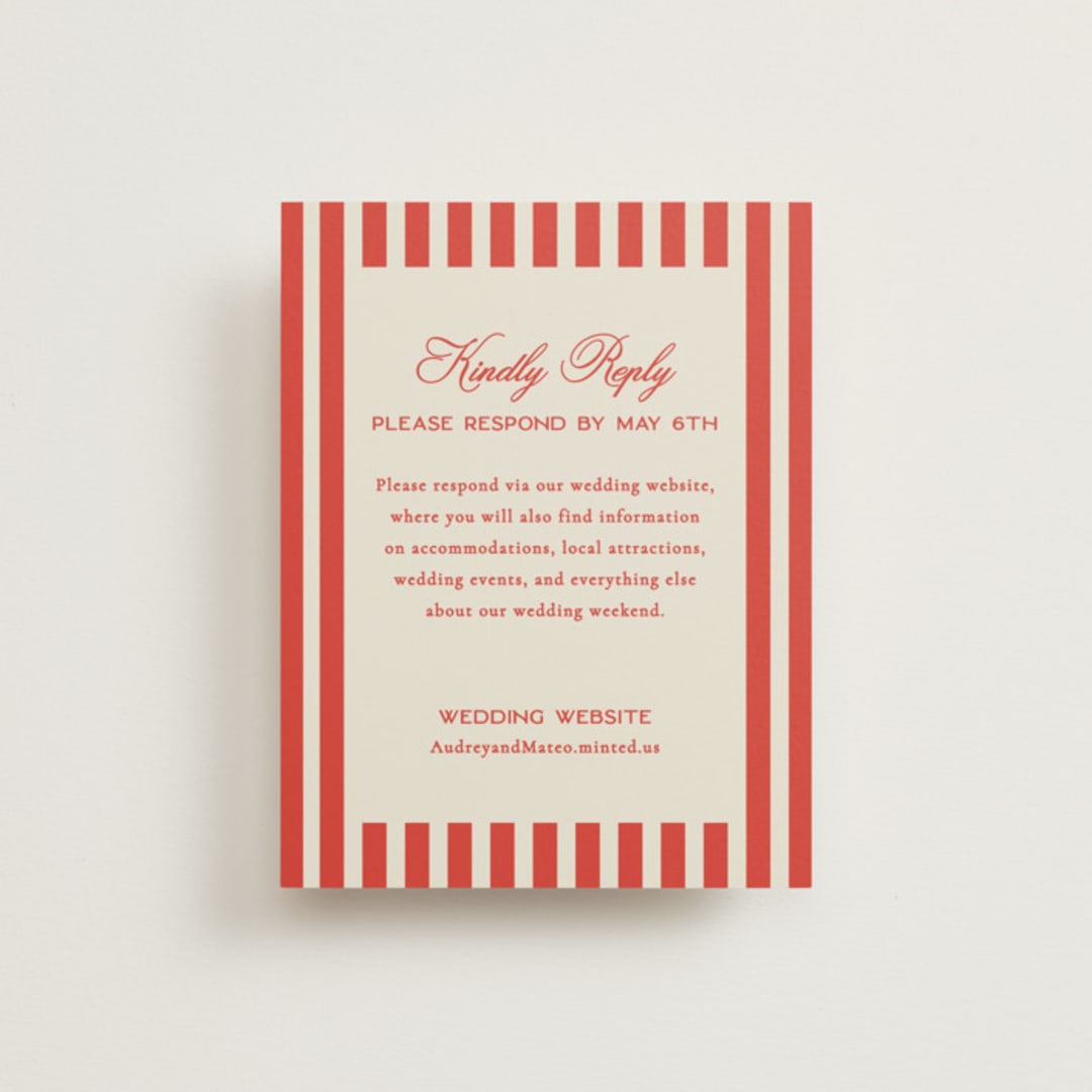 "Kitty Hawk" - RSVP Online Enclosure Cards in Lobster by Jackie Crawford - Front