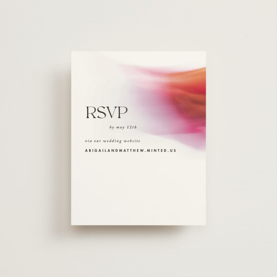 "Flamenco" - RSVP Online Enclosure Cards in Hibiscus by Catherine Culvenor - Front