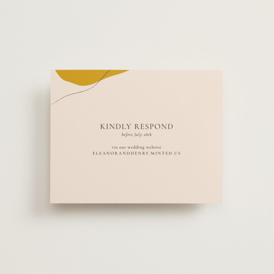"Trust" - RSVP Online Enclosure Cards in Ochre by Wendy Chung - Front