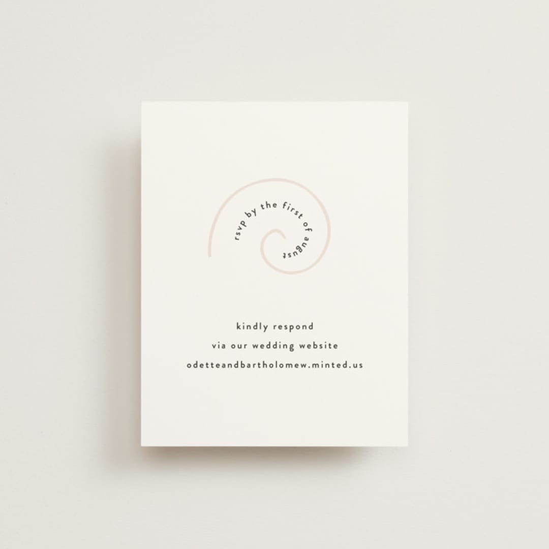 "symbol of optimism" - RSVP Online Enclosure Cards in Blush by Phrosné Barwood - Front