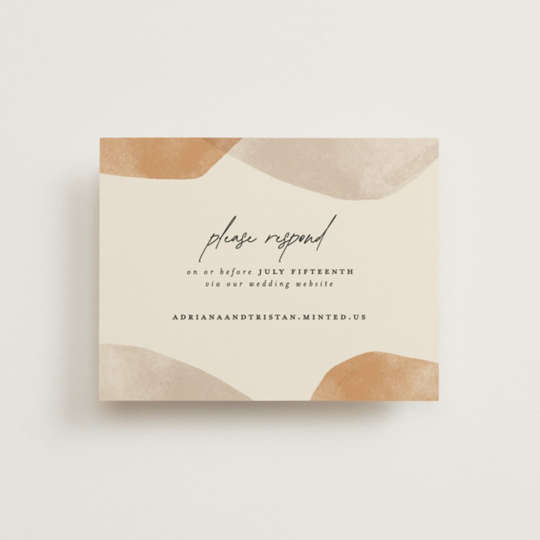 "leaf contour" - RSVP Online Enclosure Cards in Natural by Susan Zinader - Front
