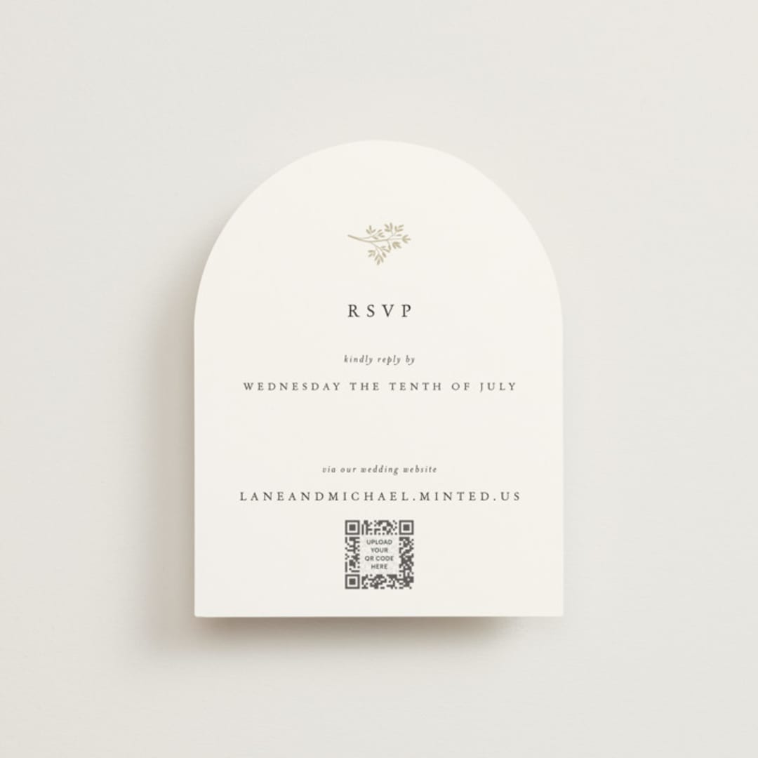 "Sense and Sensibility" - RSVP Online Enclosure Cards in Cloud by Design Lotus - Front