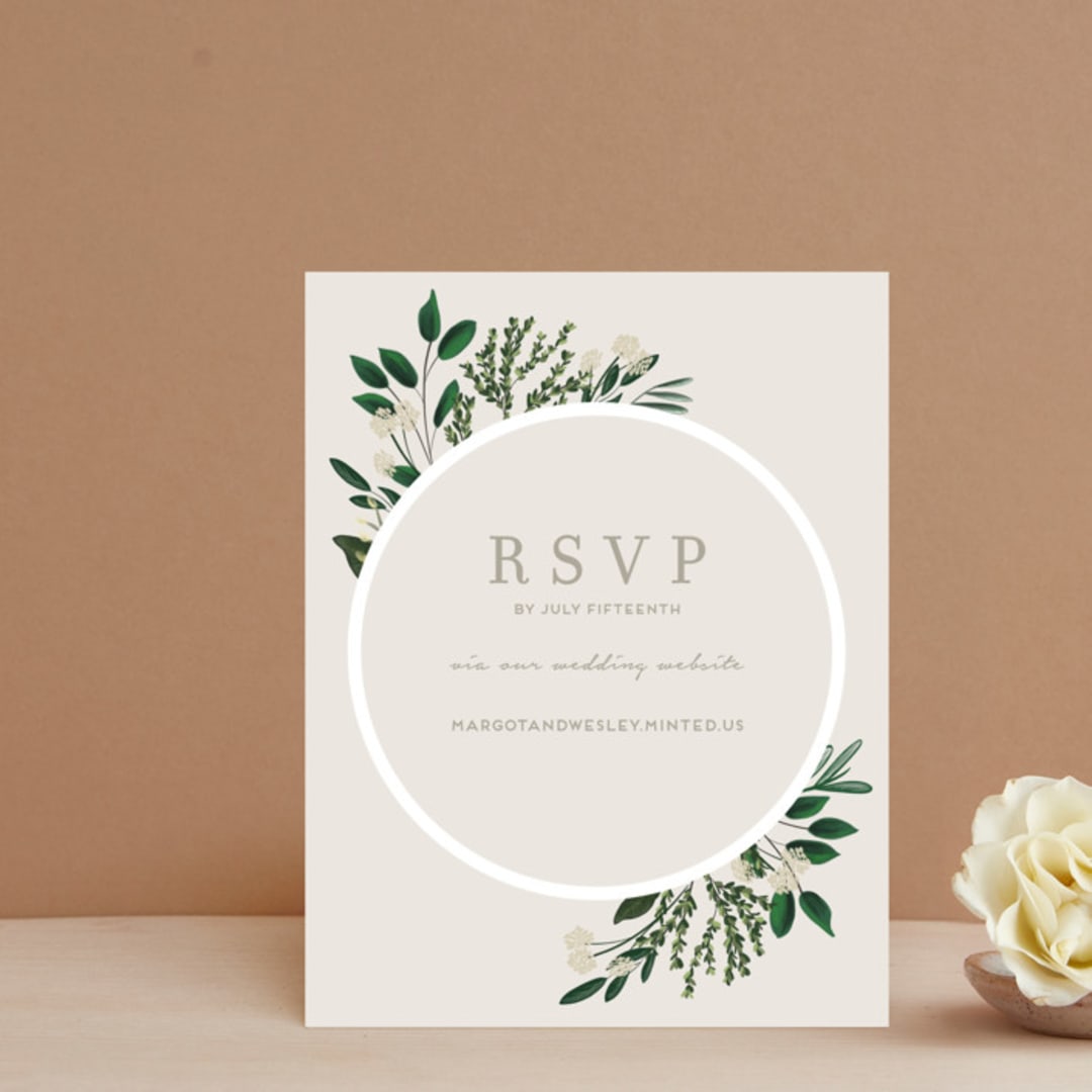 "Watermark" - RSVP Online Enclosure Cards in Cypress by Kaydi Bishop - Front
