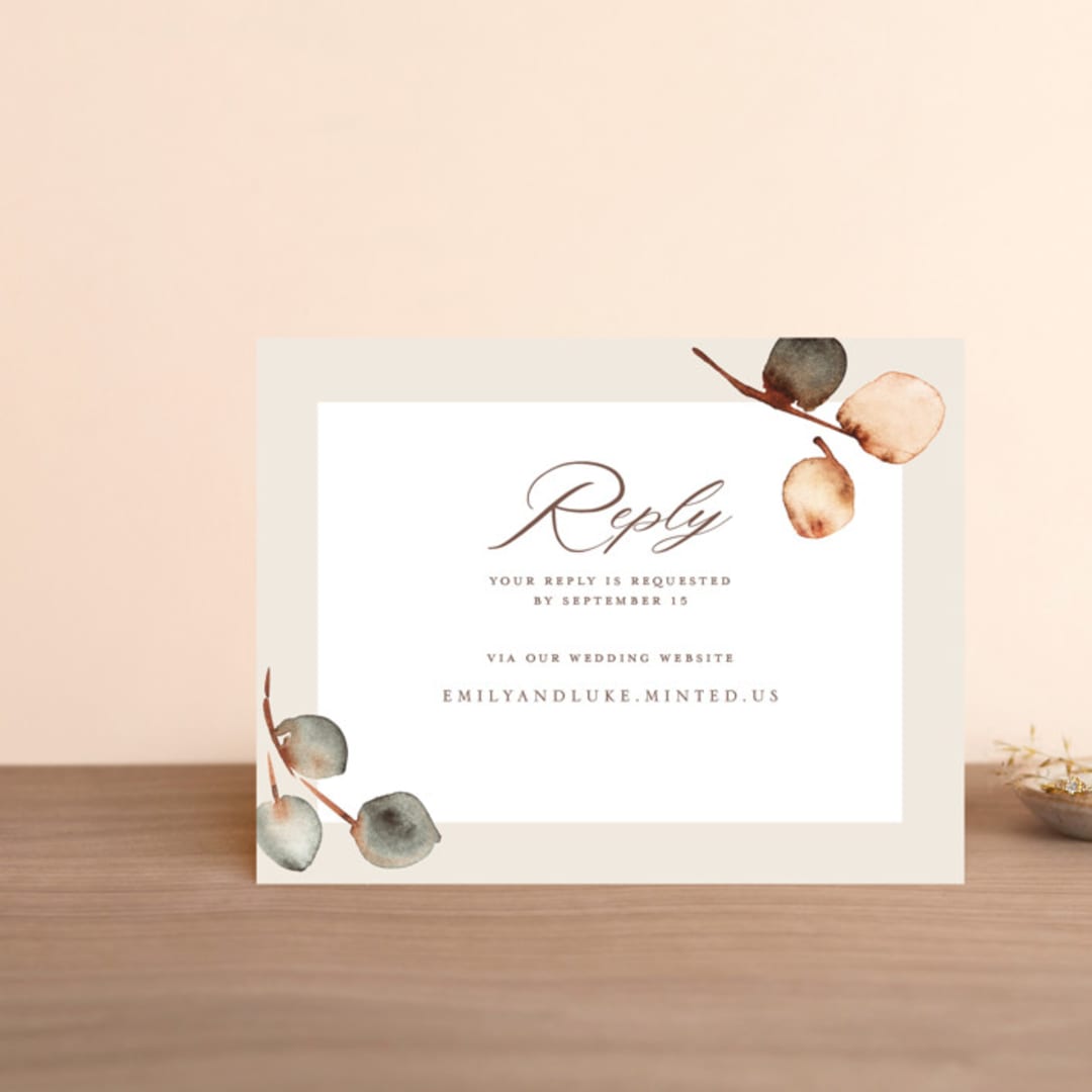 "Bella Mia" - RSVP Online Enclosure Cards in Autumn by Petra Kern - Front