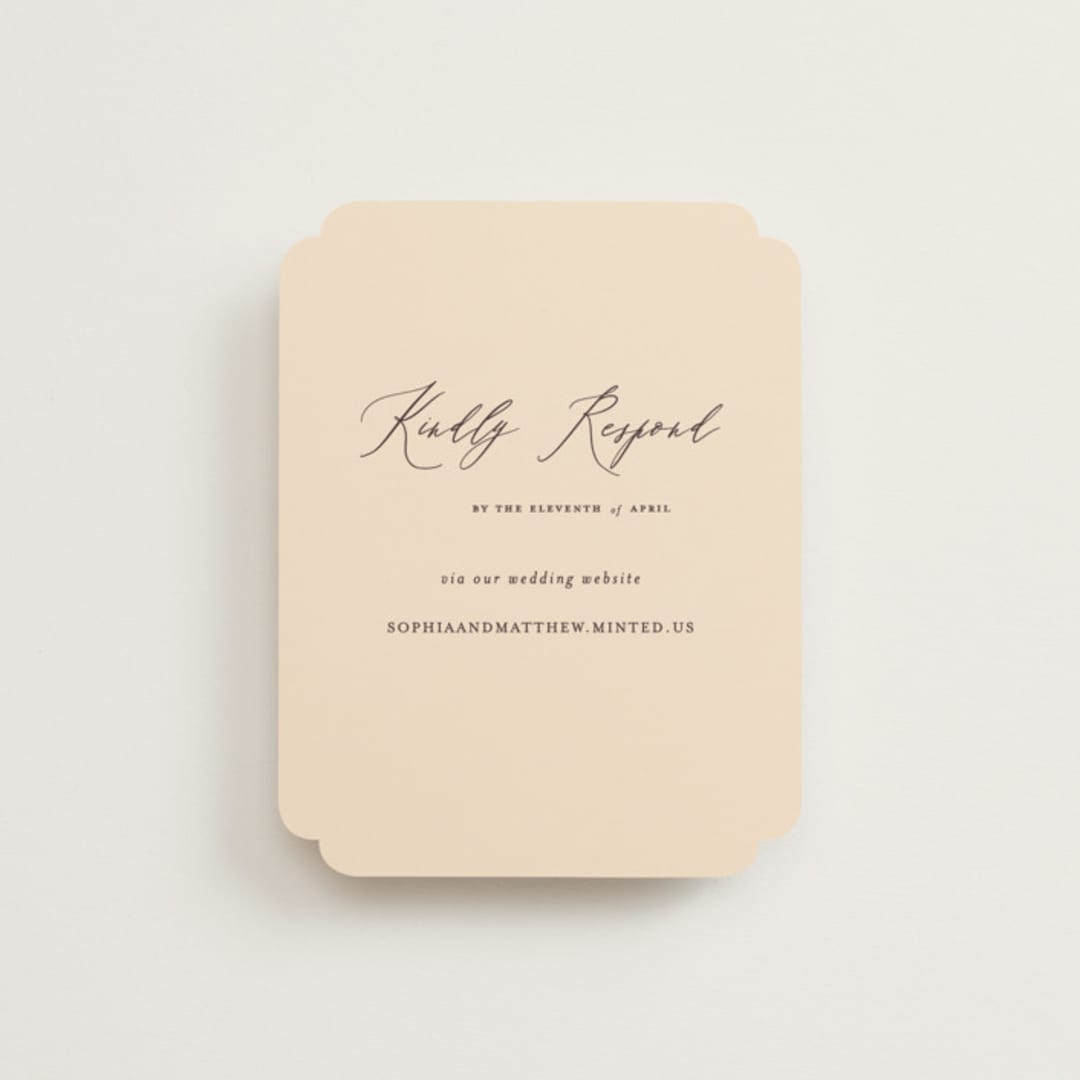 "un mariage photographique" - RSVP Online Enclosure Cards in Mocha by Benita Crandall - Front