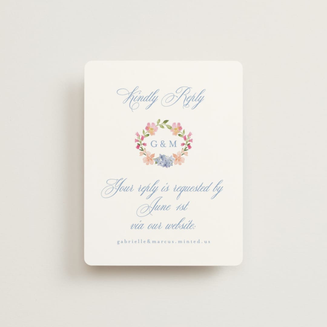 "Everlasting Romance" - RSVP Online Enclosure Cards in Meadow by Petra Kern - Front