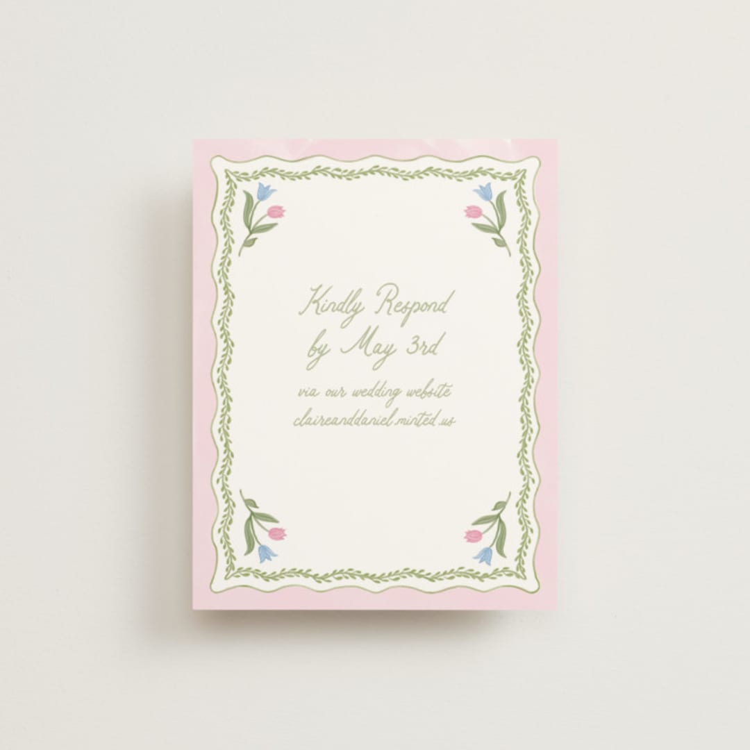 "Folk Garden" - RSVP Online Enclosure Cards in Garden by Creo Study - Front