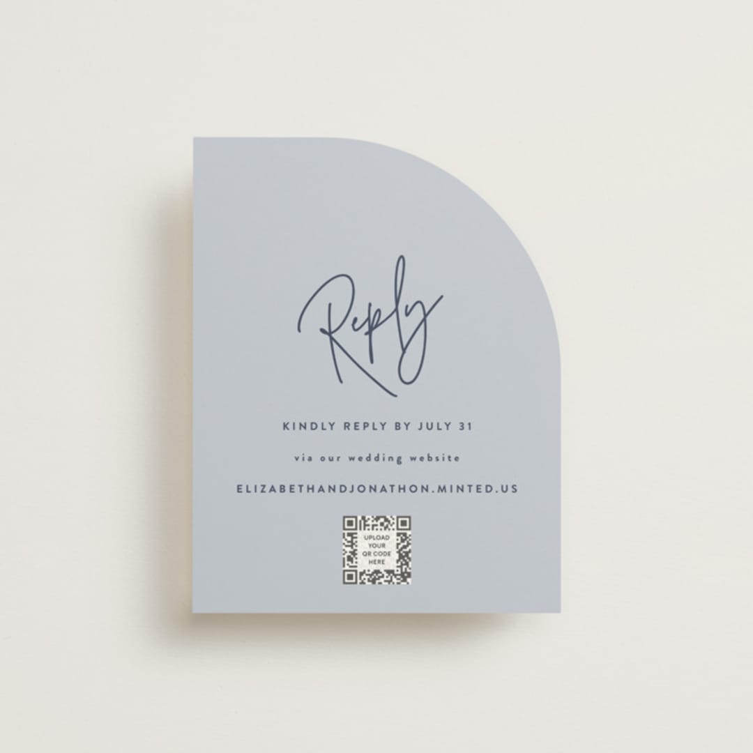 "Marked" - RSVP Online Enclosure Cards in Navy by JoAnn Jinks - Front