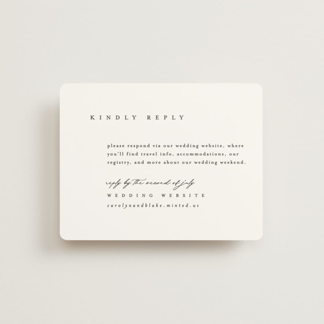 "SoHo" - RSVP Online Enclosure Cards in Silk by Kelly Schmidt - Front